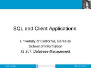 SQL and Client Applications