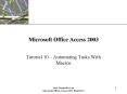 New Perspectives on Microsoft Office Access 2003 Tutorial 10 PowerPoint PPT Presentation