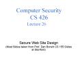 Computer Security CS 426 Lecture 26 PowerPoint PPT Presentation