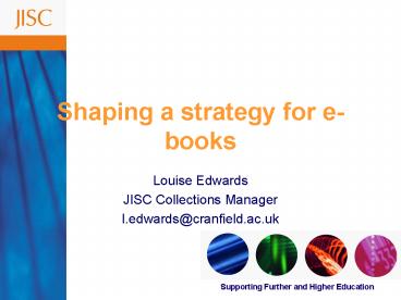 Shaping a strategy for ebooks