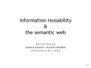 information reusability