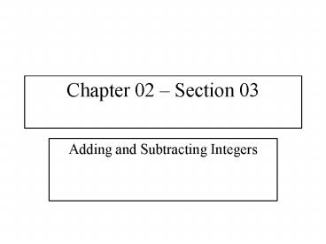 Chapter 02 Section 03