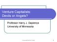 Venture Capitalists: Devils or Angels PowerPoint PPT Presentation
