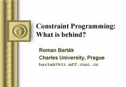 Constraint Programming: What is behind