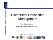 Distributed Transaction Management