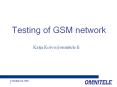Testing of GSM network PowerPoint PPT Presentation