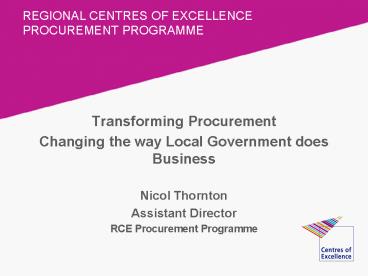 Transforming Procurement