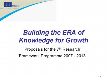 Building the ERA of Knowledge for Growth