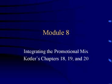 PPT – Module 8 PowerPoint presentation | free to download - id: 1437a0 ...