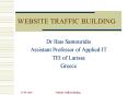 WEBSITE TRAFFIC BUILDING PowerPoint PPT Presentation