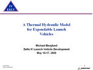 A Thermal Hydraulic Model for Expendable Launch Vehicles