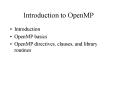 Introduction to OpenMP PowerPoint PPT Presentation