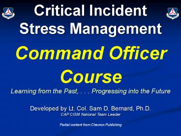Critical Incident Stress Management