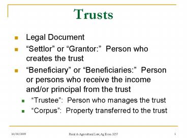 Trusts