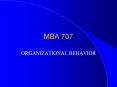 MBA 707 PowerPoint PPT Presentation