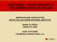 SUBPOENAS v. SEARCH WARRANTS: THE CURRENT STATE OF THE LAW PowerPoint PPT Presentation