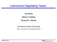 Autonomous Negotiating Teams PowerPoint PPT Presentation