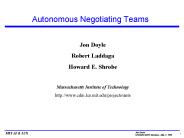 Autonomous Negotiating Teams