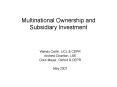 Multinational Ownership and Subsidiary Investment PowerPoint PPT Presentation