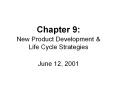 Chapter 9: New Product Development PowerPoint PPT Presentation