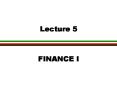 FINANCE I