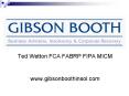 Ted Wetton FCA FABRP FIPA MICM PowerPoint PPT Presentation