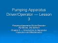 Pumping Apparatus DriverOperator Lesson 3 PowerPoint PPT Presentation