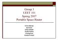 Group 3 UEET 101 Spring 2007 Portable Space Heater PowerPoint PPT Presentation