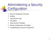 Administering a Security Configuration