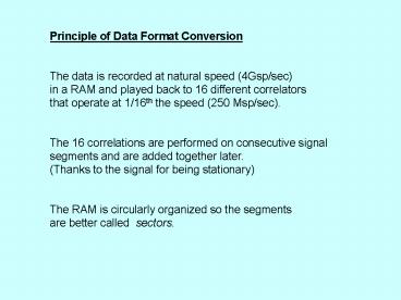 Principle of Data Format Conversion