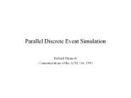 Parallel Discrete Event Simulation