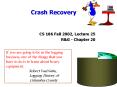 Crash Recovery PowerPoint PPT Presentation