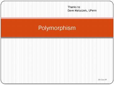 Polymorphism