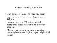 Kernel memory allocation