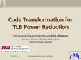 Code Transformation for TLB Power Reduction PowerPoint PPT Presentation