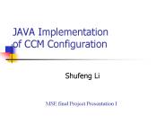 JAVA Implementation of CCM Configuration