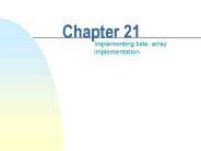 Implementing lists: array implementation