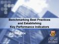 Benchmarking Best Practices and Establishing Key Performance Indicators PowerPoint PPT Presentation