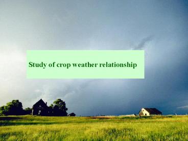 Regression model for Paddy yield