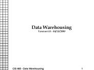 Data Warehousing Version 6.0 - 04/18/2000