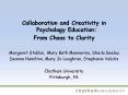 Collaboration and Creativity in Psychology Education: PowerPoint PPT Presentation