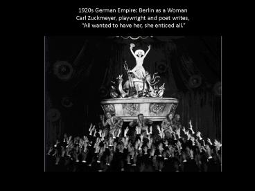 1920s German Empire: Berlin as a Woman
