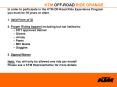 In order to participate in the KTM OffRoad Ride Experience Program you must be 18 years or older' PowerPoint PPT Presentation