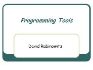 Programming Tools