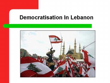 Democratisation In Lebanon
