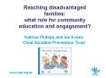 Reaching disadvantaged families: what role for community education and engagement PowerPoint PPT Presentation