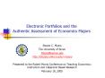 Electronic Portfolios and the Authentic Assessment of Economics Majors PowerPoint PPT Presentation
