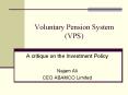 Voluntary Pension System VPS PowerPoint PPT Presentation