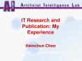IT Research and Publication: My Experience PowerPoint PPT Presentation