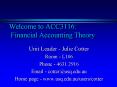 Welcome to ACC3116: Financial Accounting Theory PowerPoint PPT Presentation